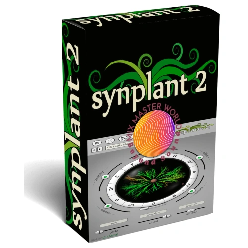 caja de producto de sintetizador synplant 2