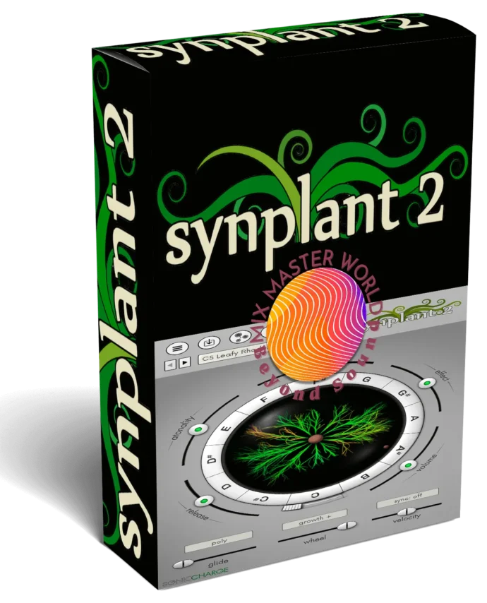 caja de producto de sintetizador synplant 2