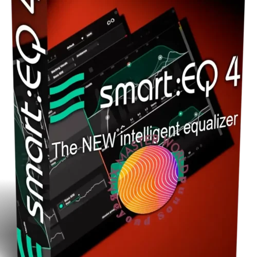 image to smarteq4 plugin of sonible in red background.