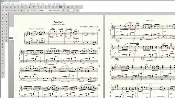 image to finale 27 music notation software with notes.