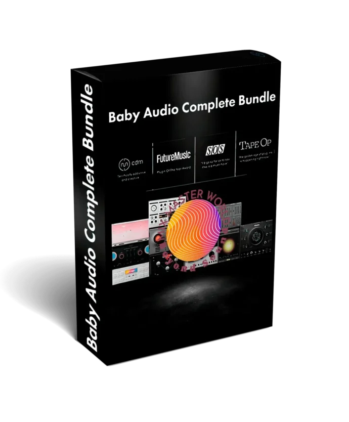 image to Baby Audio Complete Bundle plugins software box in black background.