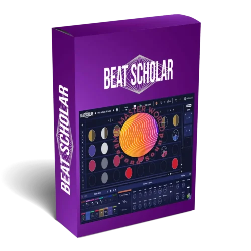 image to beat scholar software box plugin with image the plugin in violen background.