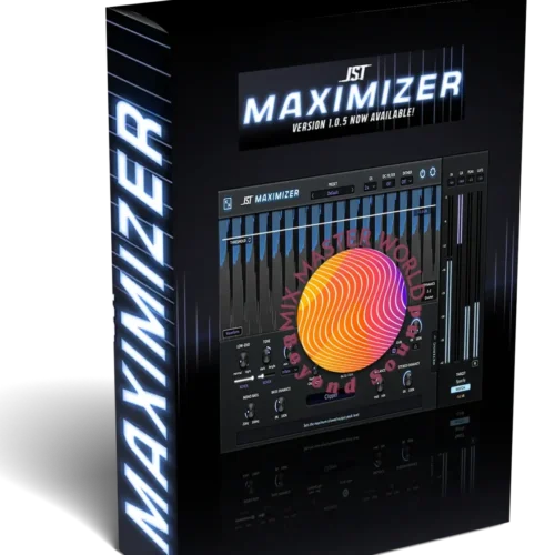 image to jst maximizer plugin software box in black background.