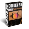 image to golden 58 preamp saturator plugin on black background.