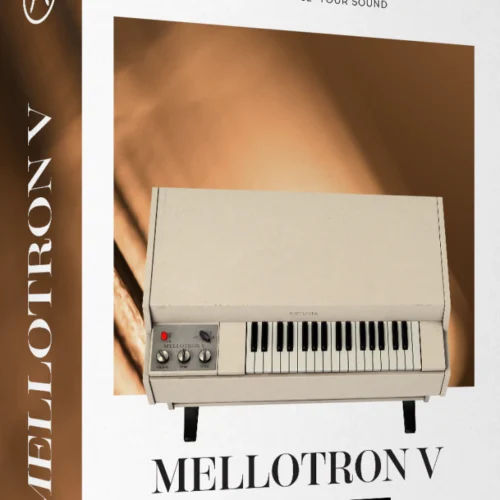 Box of Arturia Mellotron V plugin.