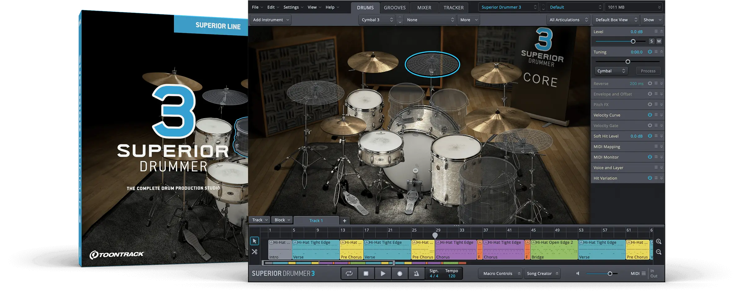 Image of Superior Drummer 3 music composition software