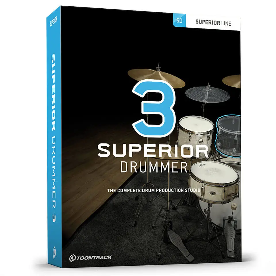 Box of Superior Drummer 3 music composition software
