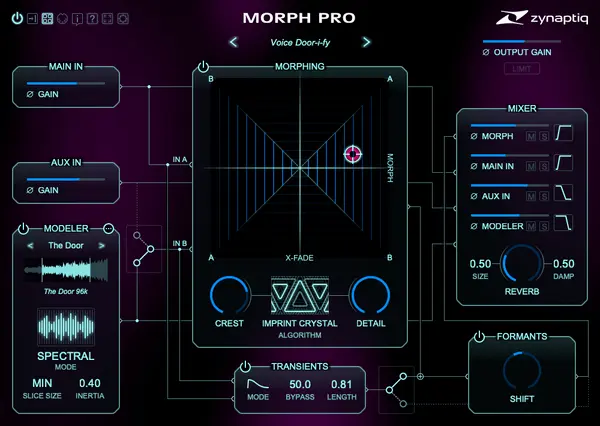 image of Morph 3 zynaptiq audio plugin.