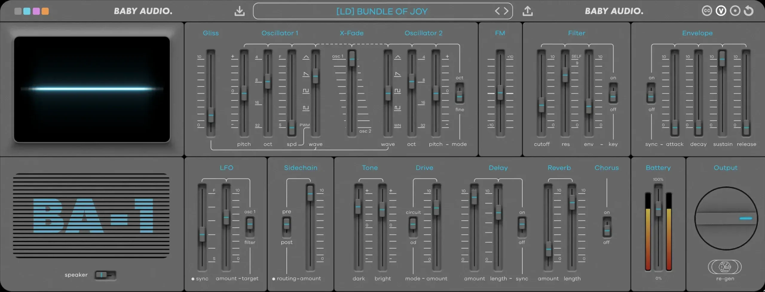 IMAGE OF BA-1 BABY AUDIO SYNTHESIZER AUDIO PLUGIN