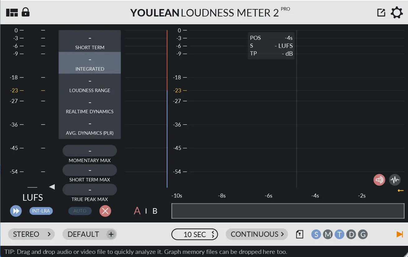 image of youlean loudness meter audio plugin