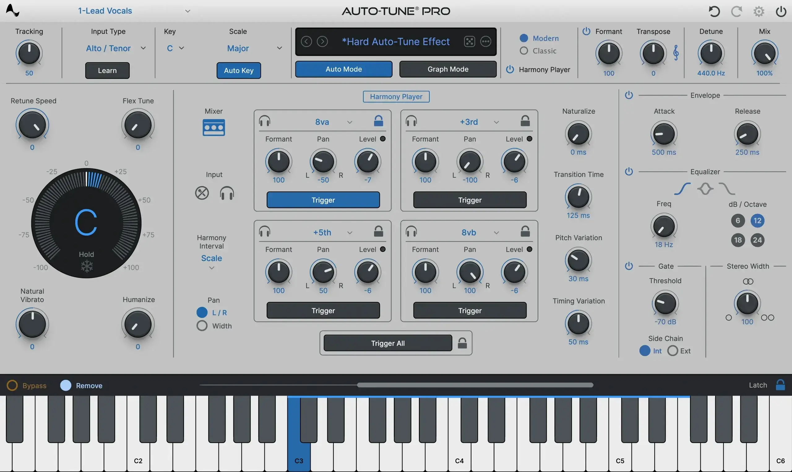 Image of Auto-Tune Pro 11 audio plugin of Antares