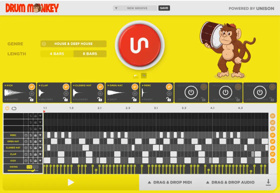 image of drum monkey unison audio plugin