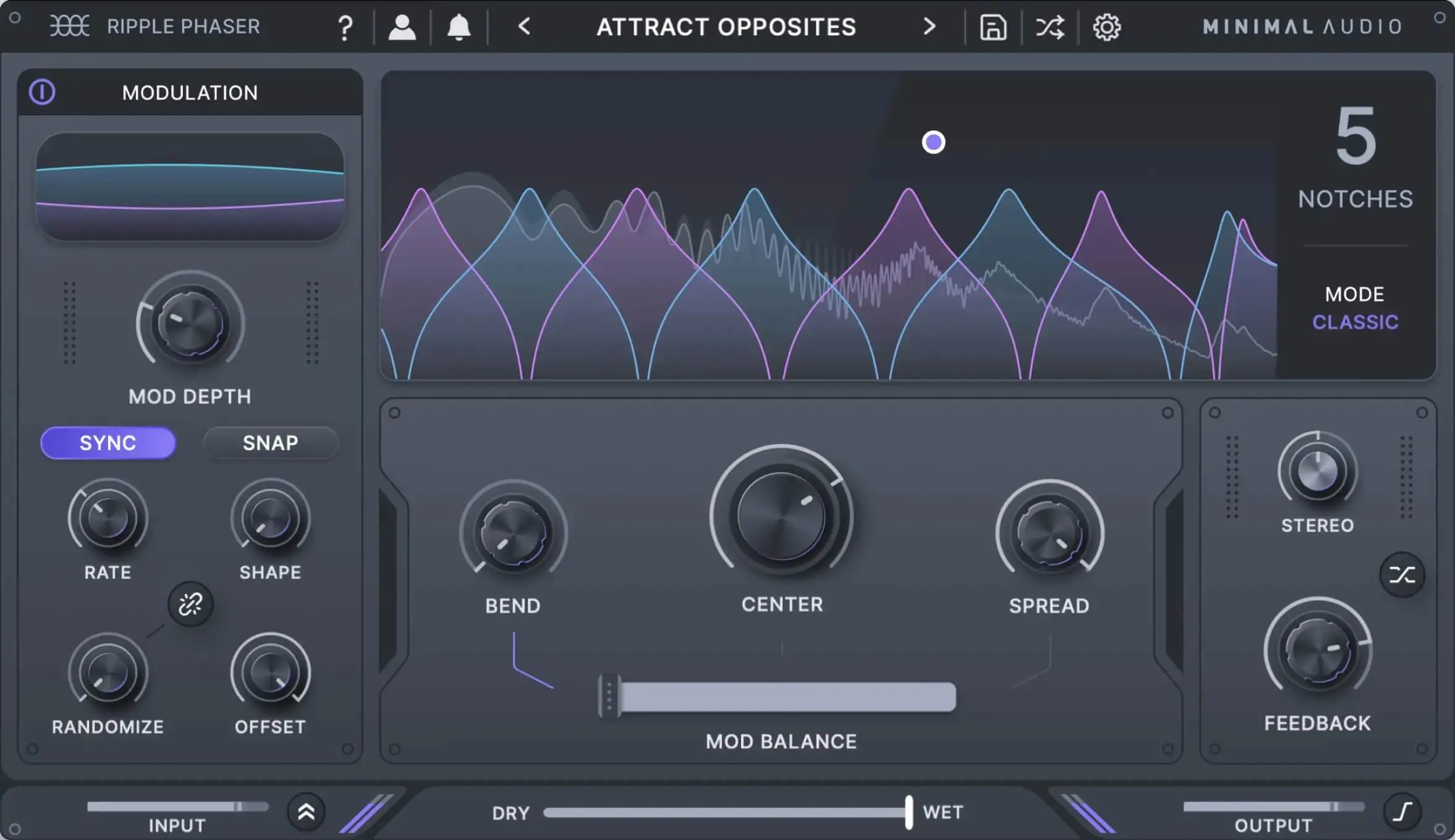 image of ripple phaser minmal audio plugin.