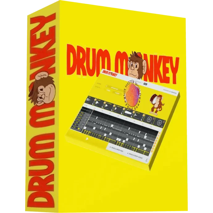 box of drum monkey unison audio plugin